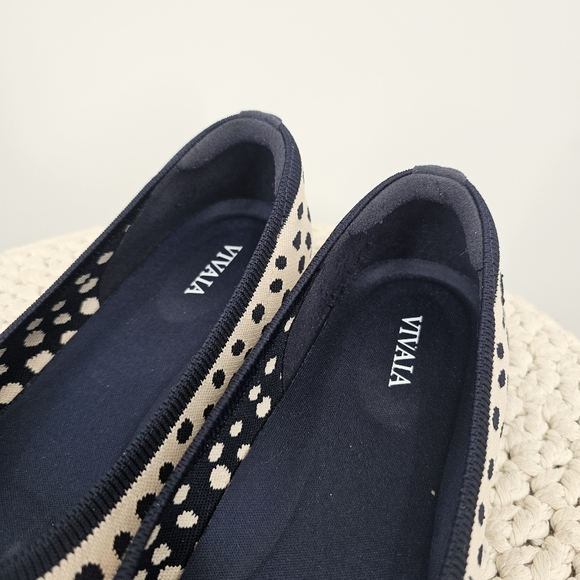 VIVAIA Polka Dot Ballet Flats Bow Pointed Toe Size 6 US (36.5) - Picture 8 of 10